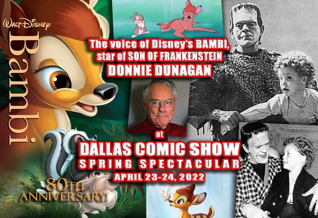 Donnie Dunagan, 3X Purple Heart Marine, Hid The Fact That He Was A Child  Actor and The Voice Of Disney's Bambi – Now At The Dallas Comic Show Spring  Spectacular - AMFM